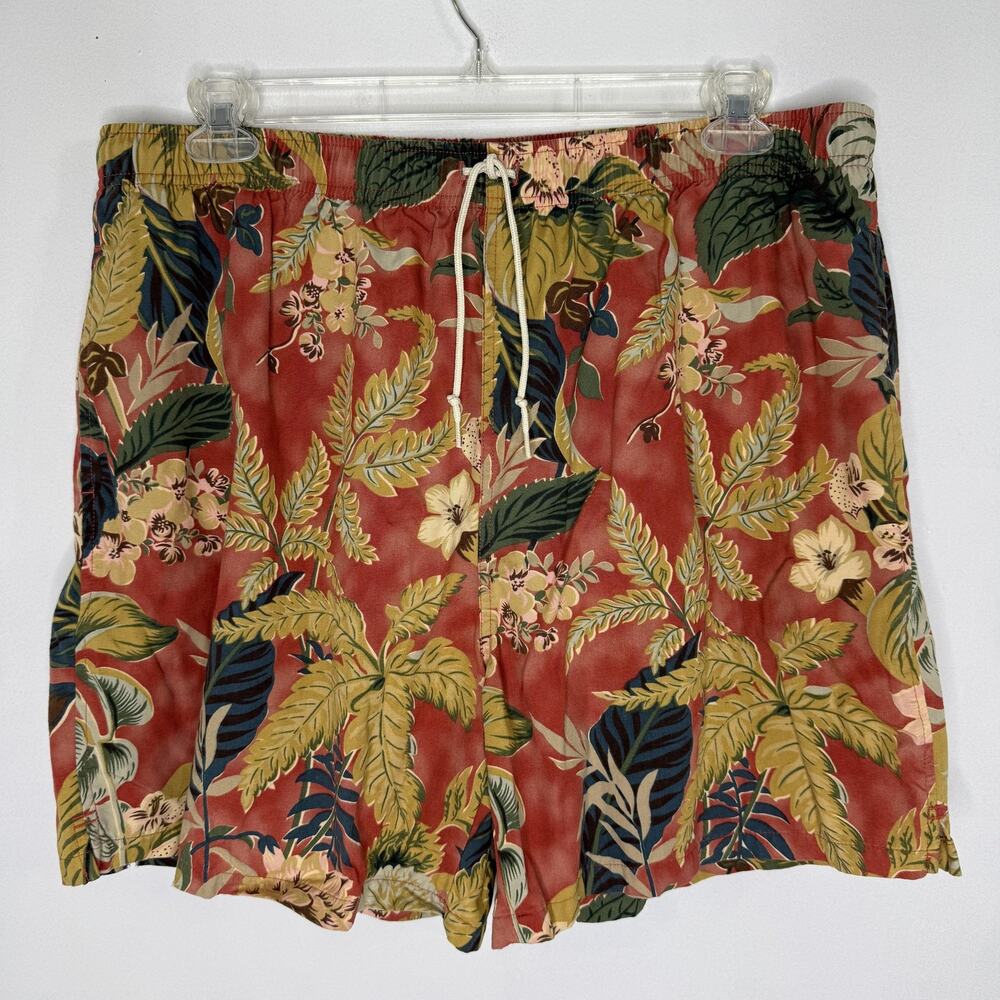 Polo Sport Swim Trunks Mens 2XL Multicolor Tropical Floral Drawstring Beach